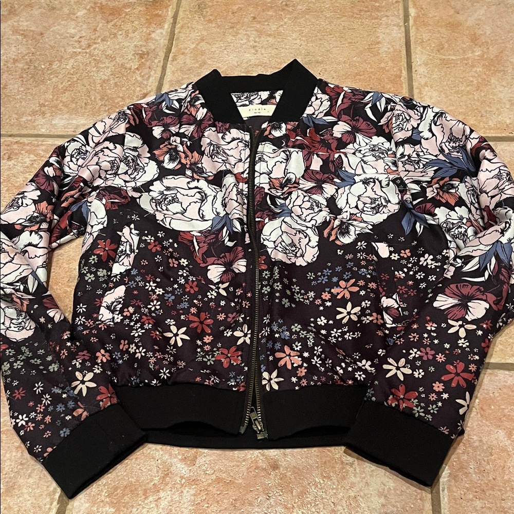 Elodie Multicolor Floral Bomber Jacket